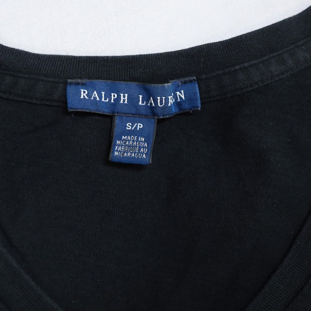 Vintage Y2K Ralph Lauren V-Neck T-Shirt Bundle Women S Black Pima Cotton Lot 2 - Picture 5 of 16